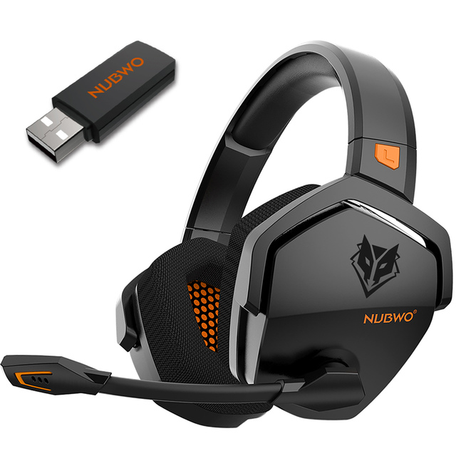NUBWO G06 2.4G Wireless Gaming Headset 3.5mm Wired Sport Headset Over Ear Headset Noise Reduction with Mic for PS5 PS4 PC Laptop