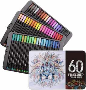 0.4Mm Art Drawing Writing Fineliner Pen Custom Design 12 24 48 60 100 Colors Graphic Promotional <b>Gift</b> Use - Product Image 2