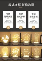 Nouvelle promotion créative pour les lampes de nuit LED, cadeaux modernes pour la chambre de bébé, articles de bricolage pour l'intérieur, lampes de nuit à diodes électroluminescentes 3D