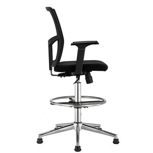 Sedia <span class=keywords><strong>da</strong></span> Ufficio Ergonomica Moderna Alta con Schienale Medio in Rete e Poggiapiedi per <span class=keywords><strong>Scrivania</strong></span> Regolabile in Altezza - Product Image 3