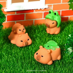 ของเล่นเรซิ่นรูปหมูจิ๋ว Lanshuo เรืองแสงในที่มืด ชุดอุปกรณ์ตกแต่งเคสมือถือ พวงกุญแจ สำหรับงานประดิษฐ์ - Product Image 2