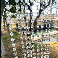 Chaîne de rideau en perles acryliques DIY, 14 mm x 1 m de long, décoration moderne de luxe pour mariage, fête, toile de fond, porte ou plafond