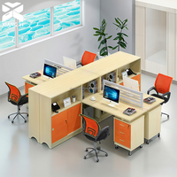 Poste de travail modulaire moderne et durable avec rangement, taille personnalisable pour centre d'appels