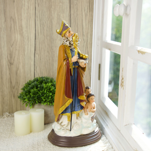 Productos en Stock, Estatuas Religiosas Católicas de Resina, Estatua Cristiana de San Nicolás de 28 cm de Alto - Product Image 4