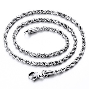 سلسلة عنق أنيقة من الفولاذ المقاوم للصدأ مقاومة للماء بعرض 3/4/5/6 مم للرجال والنساء لصنع المجوهرات - Product Image 2