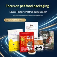 Sacs d'emballage alimentaire pour animaux de compagnie personnalisés OEM en gros, pochettes verticales avec fermeture éclair refermable, sacs à friandises pour chiens et chats en aluminium de qualité alimentaire