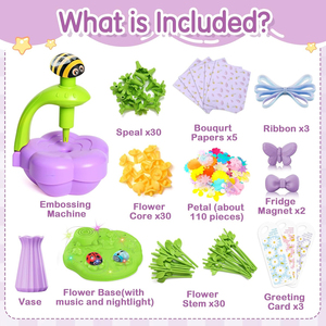 Kit <span class=keywords><strong>d</strong></span>'activités artistiques et créatives DIY pour enfants, jouets éducatifs préscolaires, jouets <span class=keywords><strong>de</strong></span> bouquets <span class=keywords><strong>de</strong></span> fleurs en tissu avec musique et lumière - Product Image 5