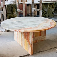 Table de café en marbre naturel translucide sept couleurs, style agate, pour îlot de cuisine ou comptoir, fabriquée en Chine