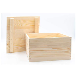 Große unfertige Qualität Holz kiefern kisten mit Deckel Andenken Kiefern kisten für Wohnkultur kleine Holzkiste - Product Image 6