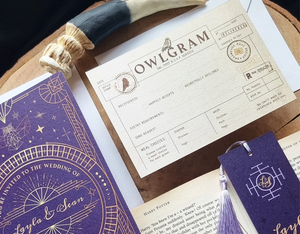 การ์ดเชิญงานแต่งงานแบบหนังสือพับ A5 ลายดอกไม้สวยงาม พร้อมการ์ดตอบรับ A6 แบบสมุดวินเทจและที่คั่นหนังสือ - Product Image 3