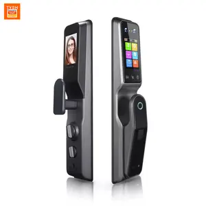 TYSH 3D Face Recognition Smart Door Lock Tuya App Fingerprint Digital Wifi Lock With Dual Screen Display Smart Lock