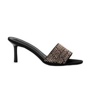 Sandalias de Mujer Verano 2026, Diseño Moderno con Tacón Alto y Punta Descubierta, Decoración con Cadena Metálica, para Uso en Exteriores - Product Image 5