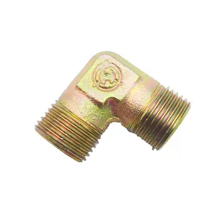 90 degree swivel elbow brass pipe hydraulic fitting tube equal double ferrule union elbow