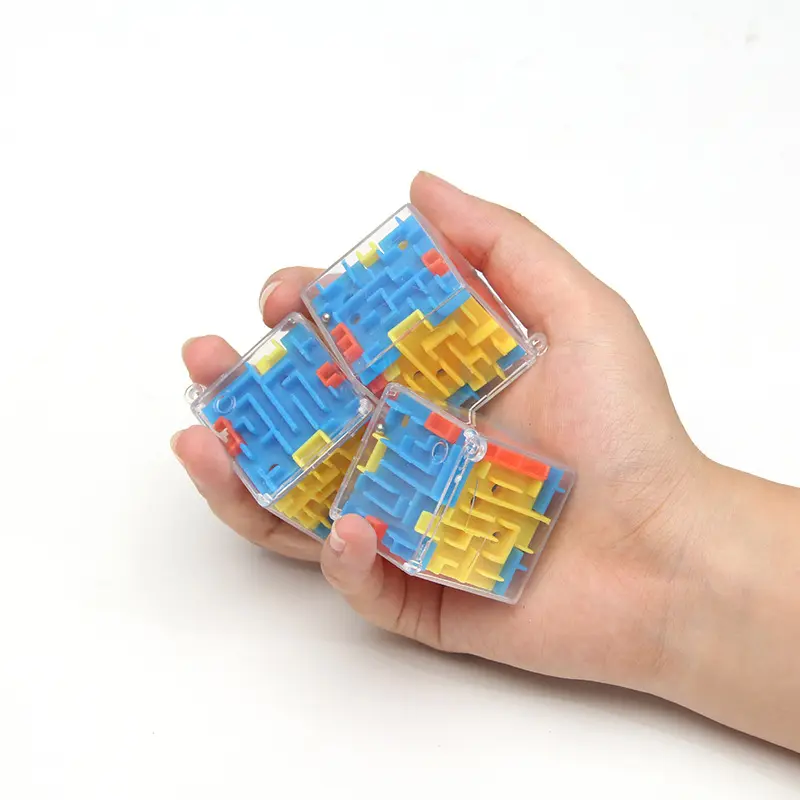 Labirin Kotak Teka-teki Pikiran Teka-teki Mainan Santai Pensil Gelisah 3D Kubus Labirin Mainan Puzzle untuk Anak-anak