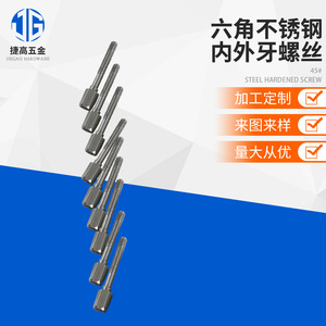 Stainless Steel Hexagonal Internal External Thread <b>Screws</b> Metric Grade A Nickel Plated - Product Image 5