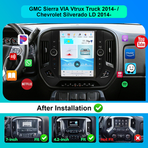 Autoradio 12,1 pouces pour GMC Sierra VTrux Chevrolet Silverado LD 2014+ avec CarPlay sans fil, écran tactile, navigation GPS, <span class=keywords><strong>radio</strong></span> 4G LTE - Product Image 2