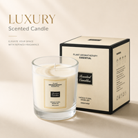 Bougie parfumée miniature en verre OEM ODM à marque privée, bougie personnalisée en cire de soja avec boîte cadeau pour les marques de parfums d'intérieur