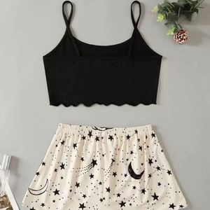 Wholesale New Star Dream Casual Satin Top Shorts for Women Plus Size Elastic Waist 2Pcs <b>Pajama</b> <b>Set</b> Sleepwear - Product Image 6