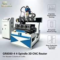 Router CNC de Cuatro Ejes para Grabado en Madera, Jade, Publicidad, Tallado 3D, Multi-Eje, Ecológico, Origen China, 1 Año de Garantía