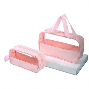 Bolsa de Cosméticos Cuadrada Impermeable, Duradera y Ecológica, Transparente de PVC, Multifuncional, para Viajes, con Cierre - Product Image 2