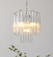 Lustre en cristal de verre de Murano de style français, type branche, LED, fabriqué à la main, vente directe d'usine, éclairage transfrontalier