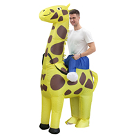 Costume de girafe gonflable pour adulte. Convient pour une taille de 1,5 à 2 m. Parfait pour Noël, le cosplay, les fêtes, les spectacles sur scène et les bals masqués.