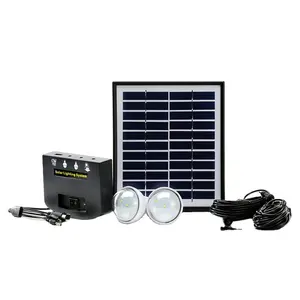 Caricabatterie per telefono solare con illuminazione a led portatile di sistema domestico solare off-grid per nessuna area elettrica