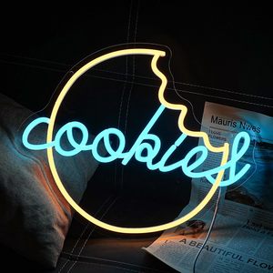 Cookies Letreros Neon LED indoor hanging ambient light shop <b>sign</b> wall decoration light entrance indicator light luminous <b>sign</b> - Product Image 6