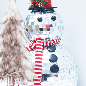 Decoraciones navideñas Bola de espejo creativa Muñeco de nieve Muñeca Ktv Hotel Centro comercial Decoración - Product Image 2