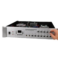 Amplificateur de sonorisation public avec contrôle 5 zones, USB, MP3, radio FM, Bluetooth, 70V/110V, entrée micro/ligne 4-16 Ohm