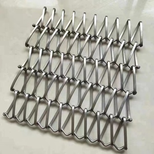 Rideau en tissu métallique tissé en acier inoxydable, paroi décorative suspendue au plafond, fabrication chinoise - Product Image 1