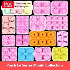 Colección de Moldes de Silicona Amasada Unisex Orange Radiance: Patita de Gato, Waffle, Resina Cristal, Pegamento AB, Manualidades DIY, Comida de Juguete, 14 Modelos - Product Image 5
