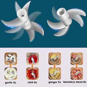 Electric Kitchen Food Chopper Mini <b>Garlic</b> Masher <b>Crusher</b> USB Portable Vegetable Chopper Stainless Steel Eco-Friendly Kitchen - Product Image 3