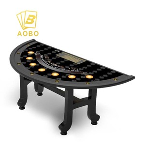 Table de Blackjack Personnalisée avec Pieds en H Design Moderne de Luxe Table de Jeu de Casino pour le Jeu de Hasard et le Poker - Product Image 4