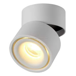 Toptan led downlight 12w tavan-360 derece dönebilen 7W 10W 12W 15W LED tavan Spot ışık yüzeye monte tavan Downlight