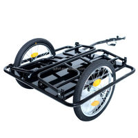 Remorque de vélo pliable robuste grande capacité avec roues de 16 pouces pour transport de marchandises – Offre spéciale