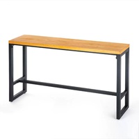 Comptoir de bar en bois massif moderne Table et chaise combinaison bar Restaurant Meubles comptoir de bar Table tabouret haut Utilisation commerciale
