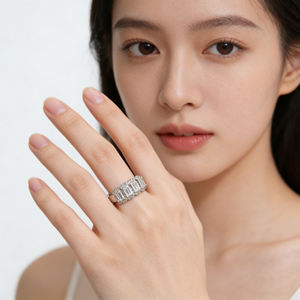 Anillo de Compromiso de Oro Sólido de 14K con Diamante Cultivado en Laboratorio, Calidad VVS-VS para Hombre y Mujer, Certificado IG para Fiestas - Product Image 5