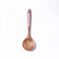 Cuillère en bois moderne et légère, résistante à la chaleur, écologique, en wengé, spatule ajourée, louche à soupe, compatible lave-vaisselle, ustensile de cuisine en PP