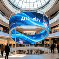 Écran LED flexible incurvé pour hall d'hôtel, créatif et de luxe, mur vidéo P1.2 P1.8 P2 7680Hz 8K IP65 étanche
