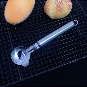 ที่ตักไอศกรีมสแตนเลส ด้ามจับคู่ ด้ามจับกลม 410 สแตนเลส เครื่องมือครัวแบบแมนนวลสำหรับเสิร์ฟไอศกรีม - Product Image 3