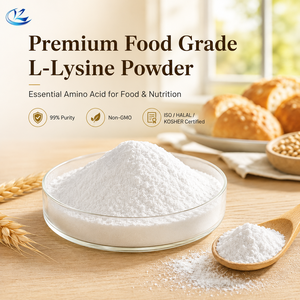 Vendita all'Ingrosso <span class=keywords><strong>di</strong></span> Polvere <span class=keywords><strong>di</strong></span> L-Lisina Grado Alimentare, Potenziatore Nutrizionale, Miglior Prezzo, Certificato ISO e HALAL - Product Image 1