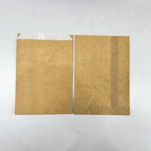 Sac en papier personnalisé blanc et brun kraft double couche, qualité alimentaire, résistant à la graisse, pour la vente à emporter, restauration rapide, boulangerie, biscuits - Product Image 1