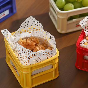 Stylish Stackable <strong>Mini</strong> Ceramic Food Crate | Eco-Friendly <strong>Basket</strong> for Serving Fries Popcorn Fruits | for Home Restaurant Party - Product Image 6