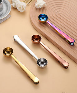 Cuchara Medidora de Café 2 en 1 de Acero Inoxidable Syh386 al por Mayor con Clip Sellador de Bolsas, Cuchara para Leche, Té y Polvo de Granos - Product Image 4