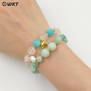 WT-B712 Bellissimi Bracciali in Oro <span class=keywords><strong>con</strong></span> Perle Naturali e Ciondoli a Forma di Stella e Conchiglia, Accessori di Gioielleria alla Moda - Product Image 5