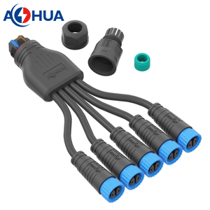 AHUA kablo demeti özelleştirilmiş 2 3 Pin 2 3 4 5 yollu distribütörü uzatma kablosu su geçirmez sürücü güç konnektörleri - Product Image 3