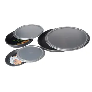 Wholesale Round Shape Aluminum Pizza Pan Lids Covers For Pizza Baking Tray Baking Pan Pizza Plate