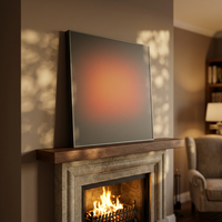 LUZ Art Deco Boîte à lumière LED en aluminium effet coucher de soleil, à intensité variable, avec capteur tactile, cadre de lampe murale pour la décoration de la maison (Ramadan et mariages)