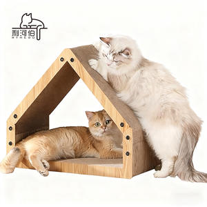 MEOW LOVE Tiragraffi di Lusso Ecologico per Gatti con Carta Ondulata e Cartone Protegge i Mobili Design a 2 Livelli - Product Image 2